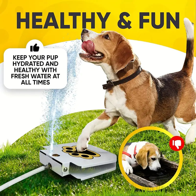 Step On Easy Paw Activated Dog Fresh Drinking Water