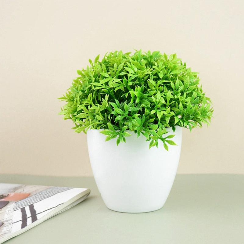 Artificial Plants Potted Green Bonsai Grass Plants - Varitique