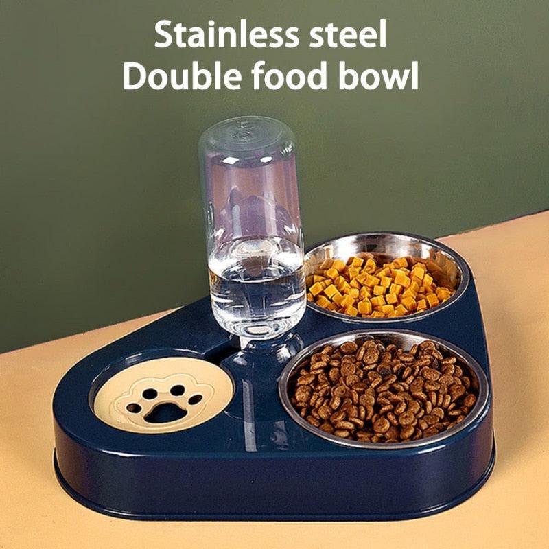 Automatic Drinking Pet Bowl Cat Food Bowl Pet Stainless Steel - Varitique