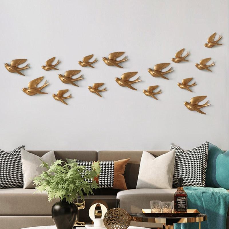 Birds Figurine Wall Stickers For Living Room Home Decoration - Varitique