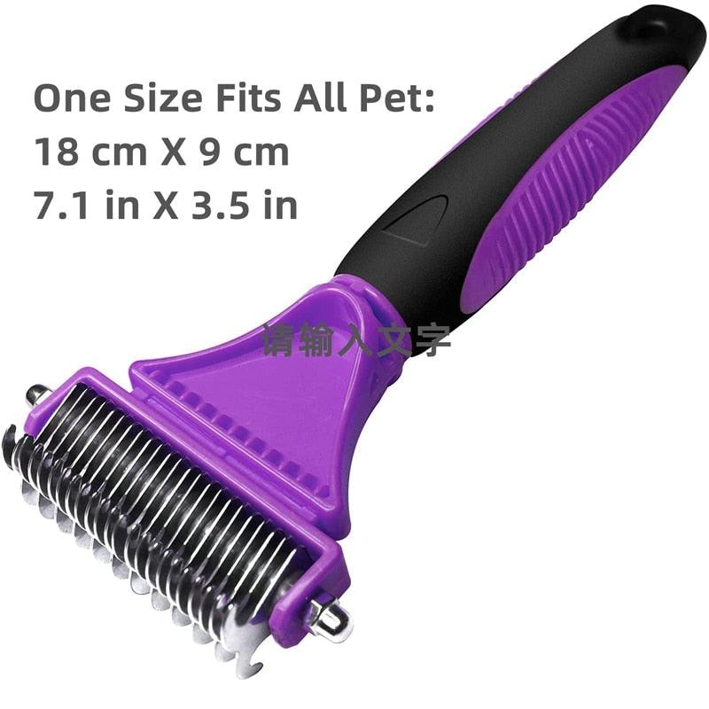 Brush for Shedding Dog Cat Grooming Removes Loose Underlayers and Tangled Hair - Varitique
