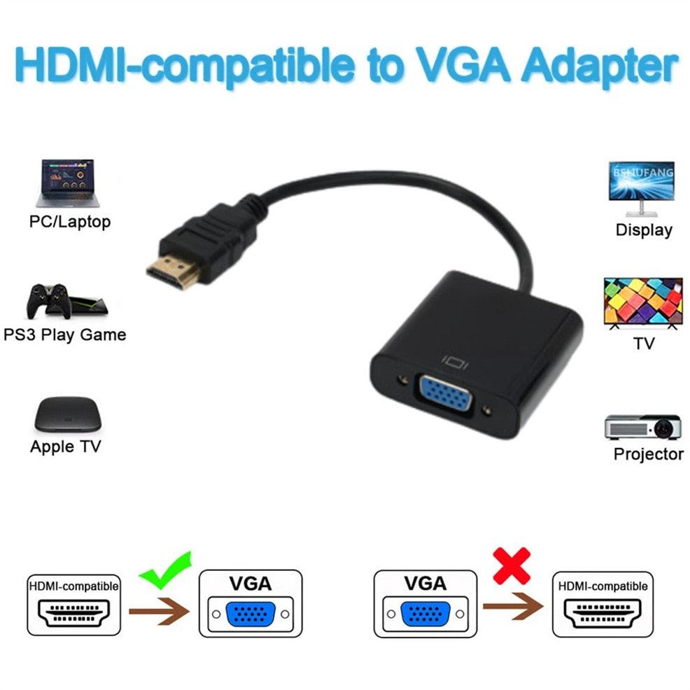 HDMI To VGA Converter HDMI Cable With Audio Power Supply - Varitique