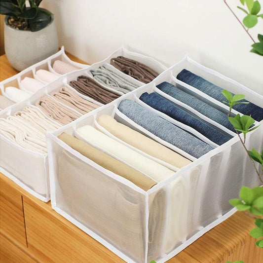 Jeans Compartment Storage Box Closet Clothes Home Organizer - Varitique