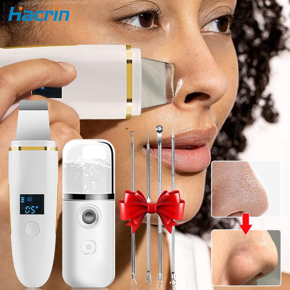 Ultrasonic Skin Scrubber Remover Blackhead Ultrasonic Peeling - Varitique