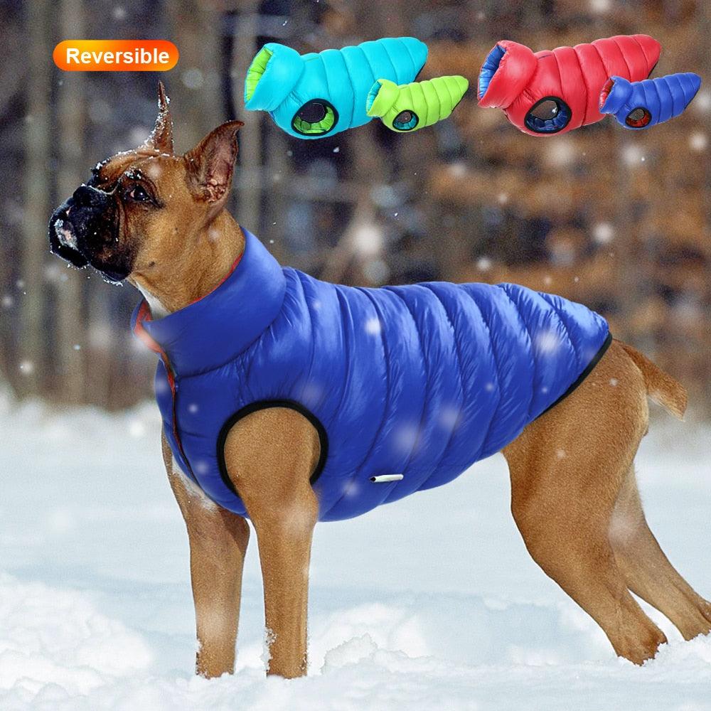 Warm Winter Dog Clothes Vest Reversible Dogs Jacket Coat - Varitique